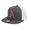 Arkansas Razorbacks Baseball Script A 3D Wool Blend Flat Bill Hat- Charcoal/ White