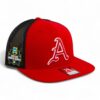 Arkansas Razorbacks Baseball Script A 2025 College World Series 3D Wool Blend Flat Bill Hat- Red/ Black