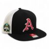 Arkansas Razorbacks Baseball Script A 2025 College World Series 3D Wool Blend Flat Bill Hat- Black/ White