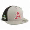 Arkansas Razorbacks Baseball Script A 2025 College World Series 3D YP Snapback Flat Bill Trucker Hat- Silver/ Black