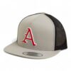 Arkansas Razorbacks Baseball Script A 3D YP Snapback Flat Bill Trucker Hat- Silver/ Black