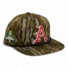 Arkansas Razorbacks Baseball Script A 2025 College World Series 3D Umpqua Rope Hat- Mossy Oak Bottomland/ Black