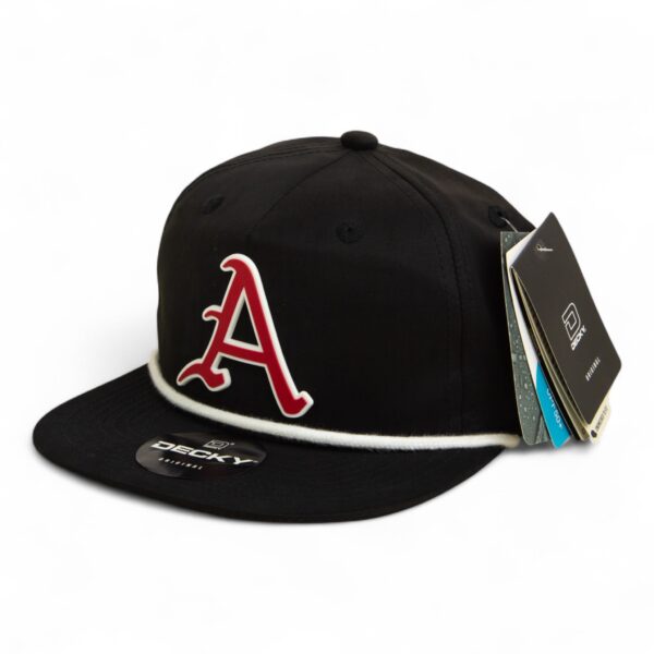Arkansas Razorbacks Baseball Script A 3D Classic Rope Hat- Black/ White