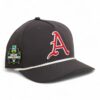 Arkansas Razorbacks Baseball Script A 2025 College World Series 3D Five Panel Classic Rope Hat- Charcoal/ White