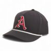 Arkansas Razorbacks Baseball Script A 3D Five Panel Classic Rope Hat- Charcoal/ White