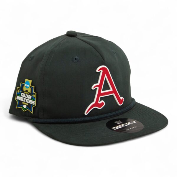 Arkansas Razorbacks Baseball Script A 2025 College World Series 3D Classic Rope Hat- Charcoal