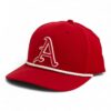 Arkansas Razorbacks Baseball Script A 3D Five Panel Classic Rope Hat- Red/ White