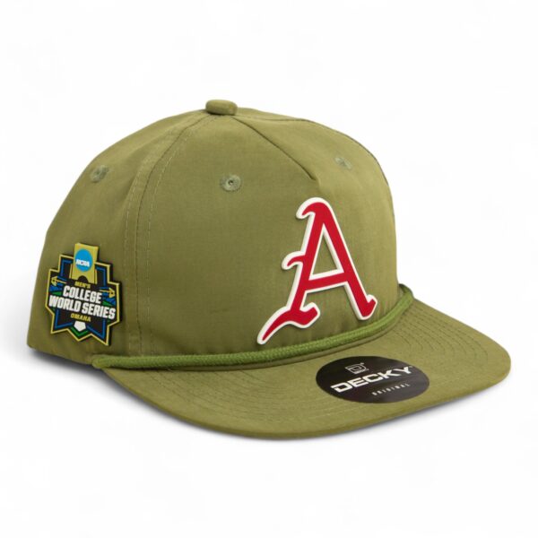 Arkansas Razorbacks Baseball Script A 2025 College World Series 3D Classic Rope Hat- Loden