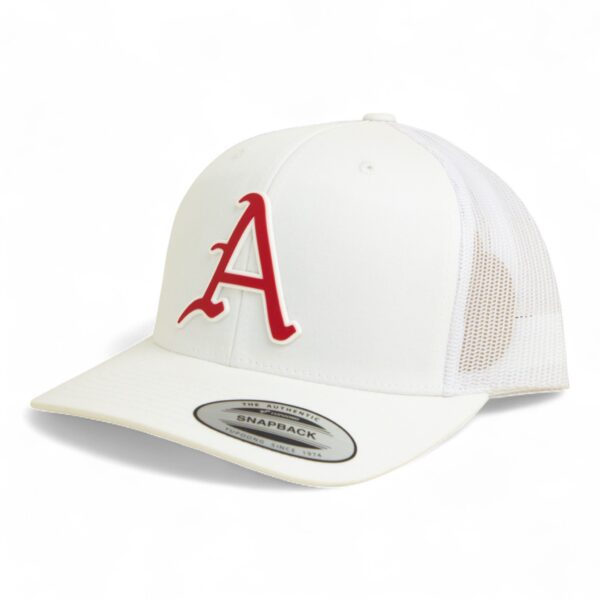Arkansas Razorbacks Baseball Script A 3D YP Snapback Trucker Hat- White