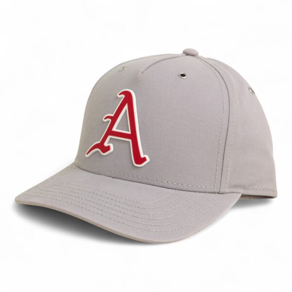 Arkansas Razorbacks Baseball Script A 3D Snapback Canvas Hat- Grey