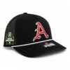 Arkansas Razorbacks Baseball Script A 2025 College World Series 3D Snapback Trucker Rope Hat- Black/ White