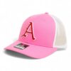 Arkansas Razorbacks Baseball Script A 3D Snapback Trucker Hat- Pink/ White