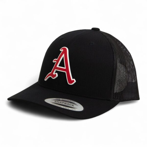Arkansas Razorbacks Baseball Script A 3D YP Snapback Trucker Hat- Black