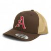 Arkansas Razorbacks Baseball Script A 3D YP Snapback Trucker Hat- Brown/ Tan