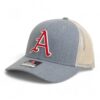 Arkansas Razorbacks Baseball Script A 3D Snapback Trucker Hat- Heather Grey/ Light Grey