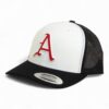Arkansas Razorbacks Baseball Script A 3D YP Snapback Trucker Hat- White/ Black