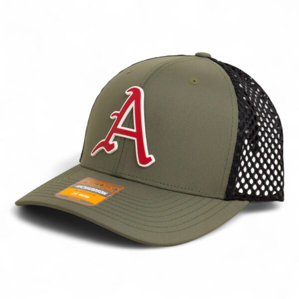 Arkansas Razorbacks Baseball Script A 3D Snapback Tilikum Trucker Hat- Loden/ Black