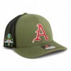 Arkansas Razorbacks Baseball Script A 2025 College World Series 3D Snapback Trucker Hat- Loden/ Black