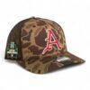 Arkansas Razorbacks Baseball Script A 2025 College World Series 3D Snapback Trucker Hat- Bark Duck Camo/ Brown