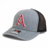 Arkansas Razorbacks Baseball Script A 3D Snapback Trucker Hat- Heather Grey/ Black