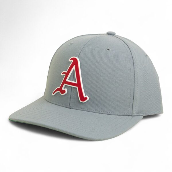 Arkansas Razorbacks Baseball Script A 3D Snapback Surge Trucker Hat- Grey