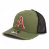 Arkansas Razorbacks Baseball Script A 3D Snapback Trucker Hat- Loden/ Black