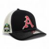 Arkansas Razorbacks Baseball Script A 2025 College World Series 3D Snapback Trucker Hat- Black/ White